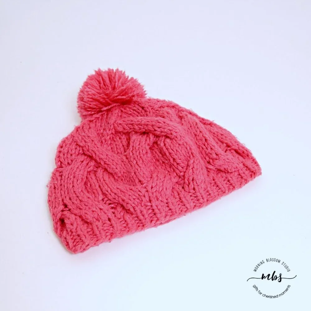 Cable Knit Pom Pom‎ Beanie